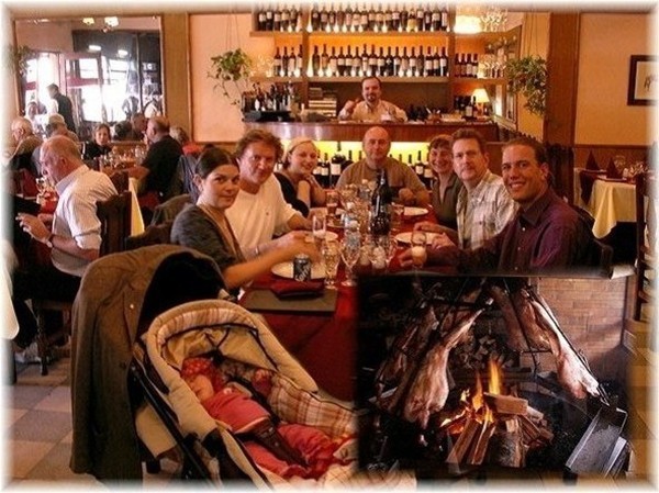 ... Essen mit Arbeitskollegen von der MS Delphin im Asado-Grill-Restaurant