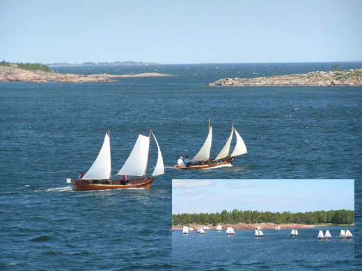 ... historische Segelregatta zu den Ålandinseln